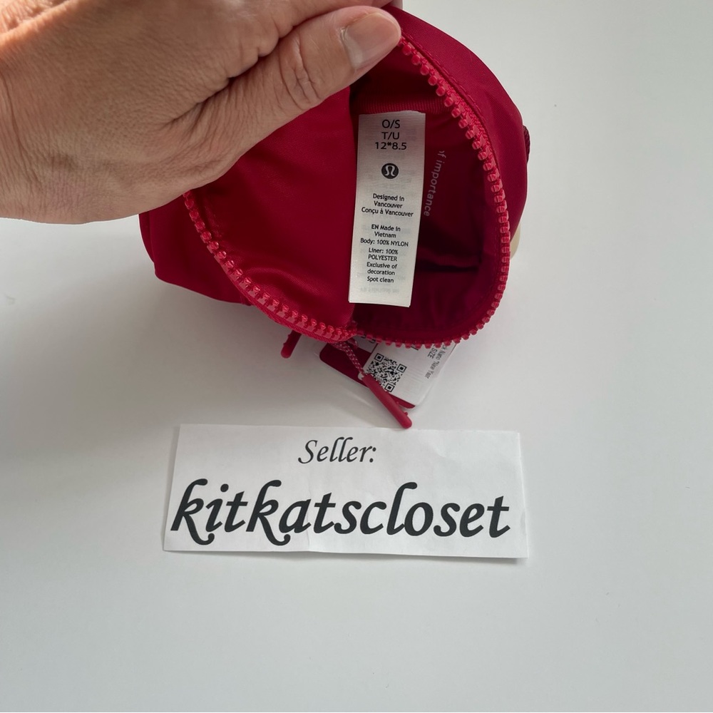 🆕 DARK RED/GOLD **ASIA RELEASE** NWT lululemon city adventurer backpack nano - Picture 8 of 10
